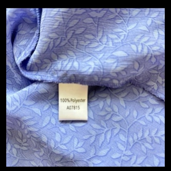 Vintage Maxi Dress Leaves Print M Blue White With Matching Jacket Zippered - Picture 12 of 15